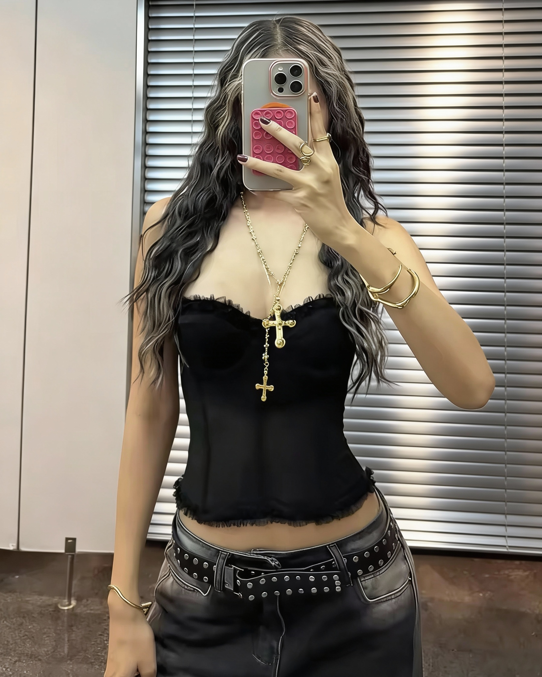 Chic Strapless Mesh Top