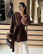 Paris Fur Dream Coat - Deep Brown