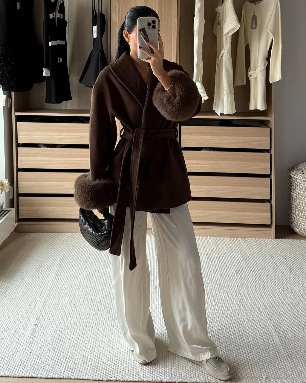 Paris Fur Dream Coat - Deep Brown