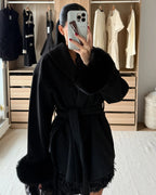 Paris Fur Dream Coat - Black